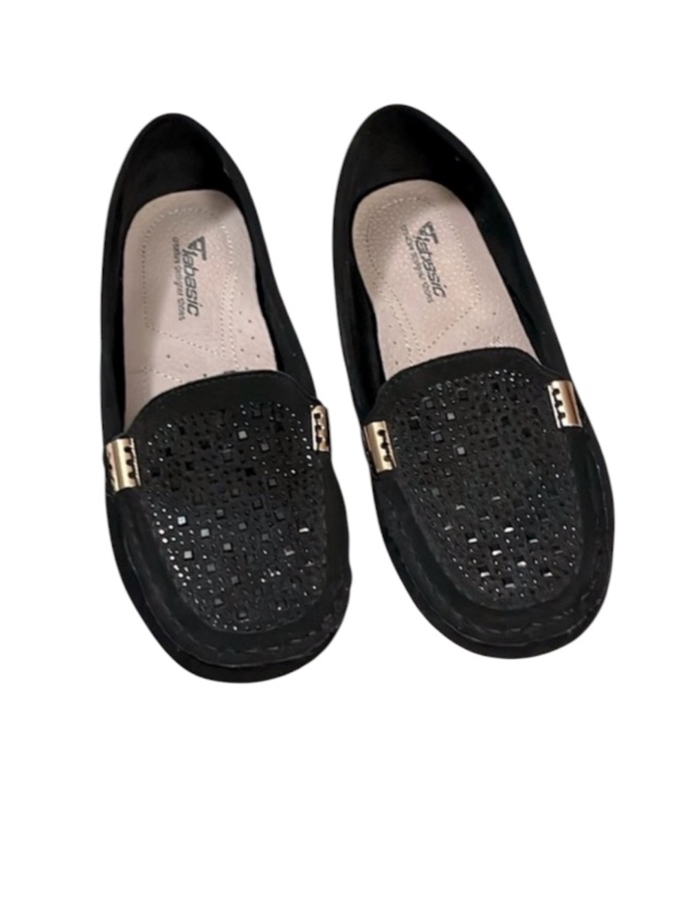 LaBasic Creative Designer Women’s Black Soft Loafer Moccasin Shoes Slippers Sz
